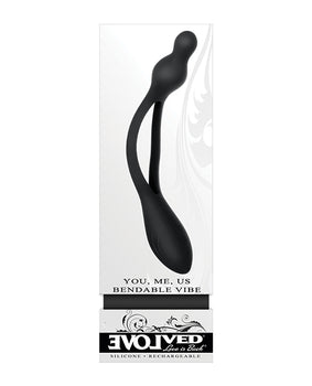 Vibrador flexible evolucionado de dos extremos - Negro - Featured Product Image