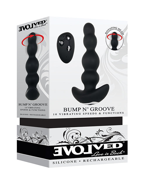 Evolved Bump N' Groove Vibrating Butt Plug - Black: Embrace Intense Pleasure Product Image.