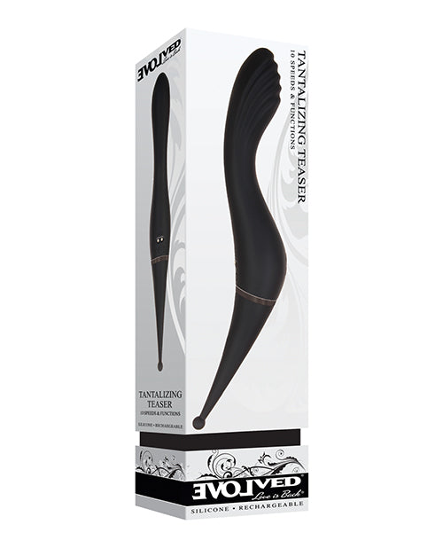 Vibrador de doble extremo Evolved Tantalizing Teaser - Negro - featured product image.