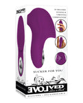 Vibrador para dedos Evolved Sucker For You en morado - Clitoral Bliss Awaits