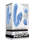 Vibrador dual Evolved Tap &amp; Thrust - Azul: máximo placer desatado