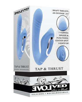 Vibrador dual Evolved Tap &amp; Thrust - Azul: máximo placer desatado - Featured Product Image