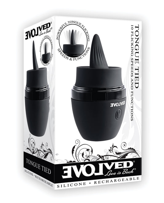 Evolved Tongue Tied Flicking Massager - Black: Customisable Bliss - featured product image.