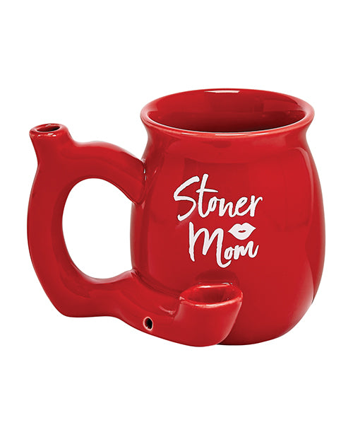 Taza pequeña de lujo Fashioncraft con elegante diseño rojo Stoner Mom Product Image.