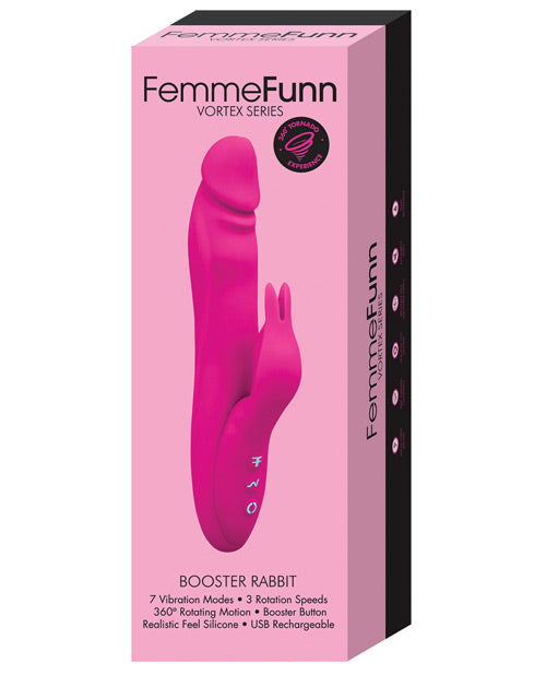 Femme Funn Booster Rabbit: Dual Motors, Customisable Control, Boost Button - Cordless Silicone Vibrator Product Image.