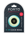 Forto F-19 二色液態矽膠旋塞環 - 黑色/夜光