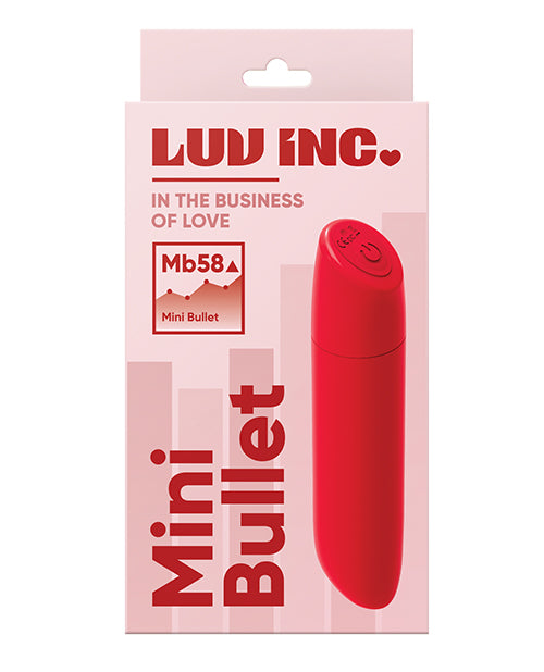 Luv Inc. 4" Mini Bullet - Red: 19 Modes of Pleasure Product Image.