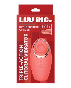 Vibrador de clítoris de triple acción Luv Inc. - Coral Bliss - Featured Product Image