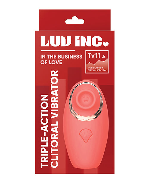 Luv Inc. Triple-Action Clitoral Vibrator - Coral Bliss - featured product image.