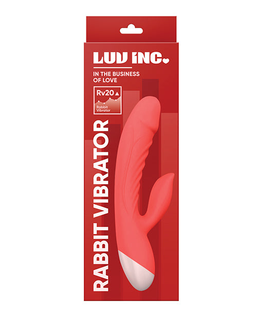 Luv Inc. Coral Rabbit Vibrator: Dual Stimulation & Powerful Vibrations Product Image.