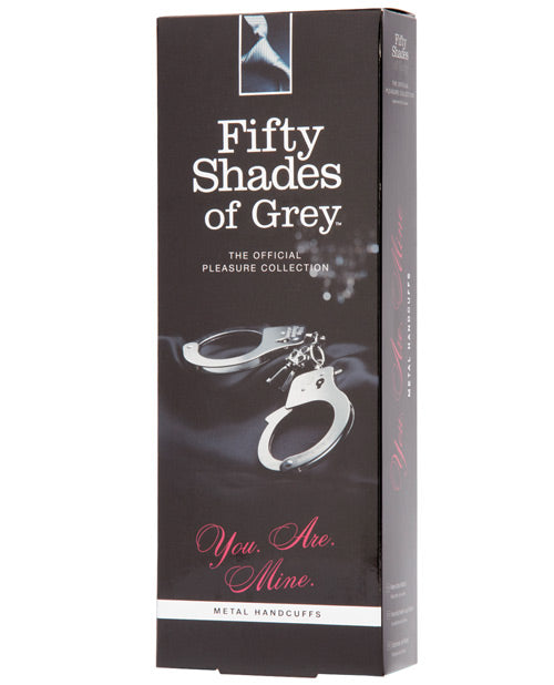 Fifty Shades of Grey You. Are. Mine. Metal Handcuffs - featured product image.