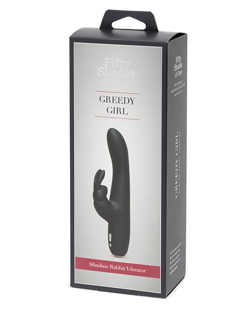 Vibrador Slimline Conejo Cincuenta Sombras de Grey Greedy Girl - Placer de Doble Estimulación Product Image.