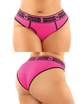 "Pussy Power Queen Size Lingerie Set in Pink/Black"