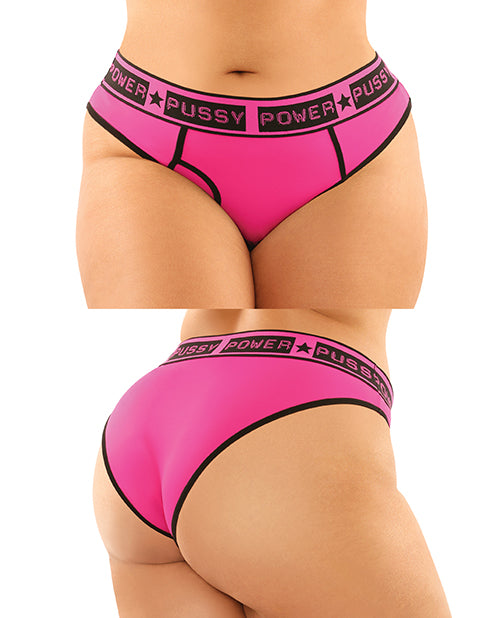 "Pussy Power Queen Size Lingerie Set in Pink/Black" - featured product image.