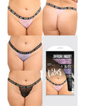 Vibes Bitch 3 Pack Lace Panty Set - Empowerment Collection