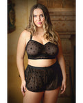 Conjunto de top halter y pantalones cortos Nova Star de Curve - Negro