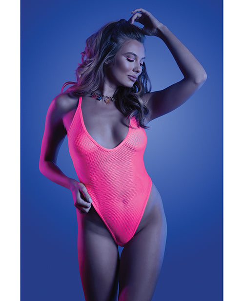 Neon Pink Electric Haze Teddy - L/XL Size Product Image.
