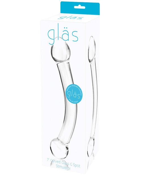 Estimulador del punto G de vidrio curvado Glas de 7" - Máximo placer - featured product image.