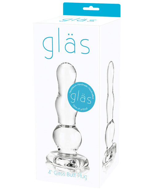Glas Clear Butt Plug: 3.5" Size, Temperature Play, Fracture-Resistant - featured product image.