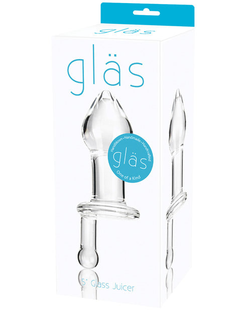 Exprimidor Glas de 5" transparente hecho a mano con respuesta a la temperatura - featured product image.