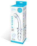 Glas 8" Ribbed G-Spot Glass Dildo: A Symphony of Pleasure