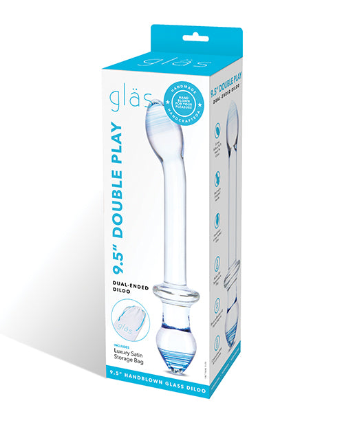9.5" Clear Dual-Ended Glass Dildo