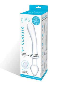 Glas 9 吋經典弧形玻璃假陽具 - Featured Product Image