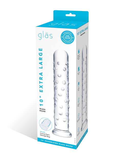 Glas 10" Clear Glass Dildo - featured product image.
