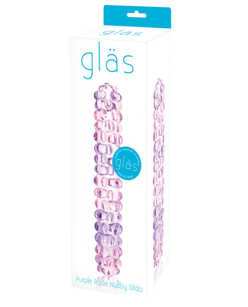 Glas Purple Rose Nubby Glass Dildo - Intense Pleasure Spiral - featured product image.