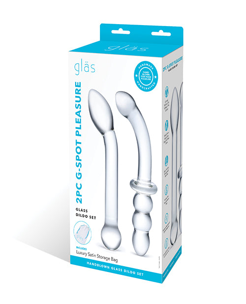 Juego de consoladores de cristal Glas Clear G-Spot Product Image.