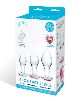 Glas Heart Jewel 肛門訓練套件：豪華肛門探索 🌟 - Featured Product Image