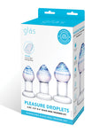 Kit de entrenamiento anal Glas Pleasure Droplets: juego de tapones anales de cristal de lujo