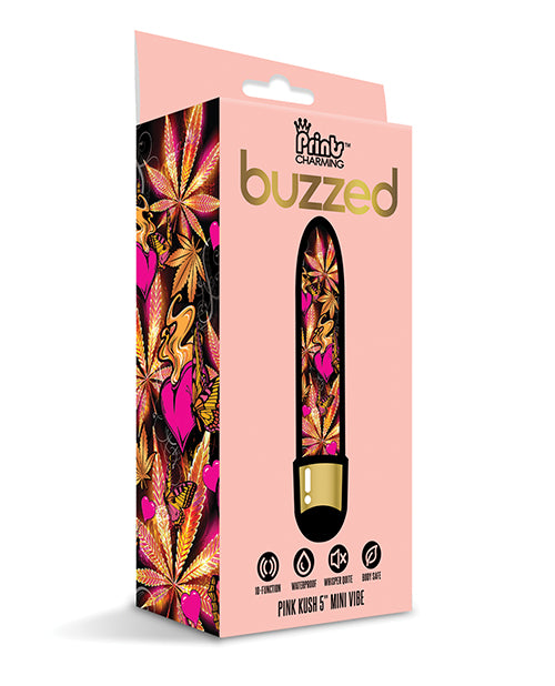 "Buzzed 5" Mini Vibe - Pink Kush: 10 Funciones, Silicona, Resistente al agua" - featured product image.
