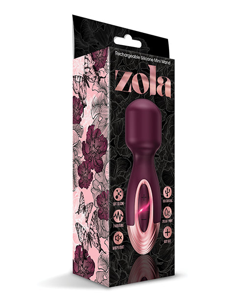 Zola Mini Wand: Luxurious Pleasure in Burgundy/Rose Gold - featured product image.