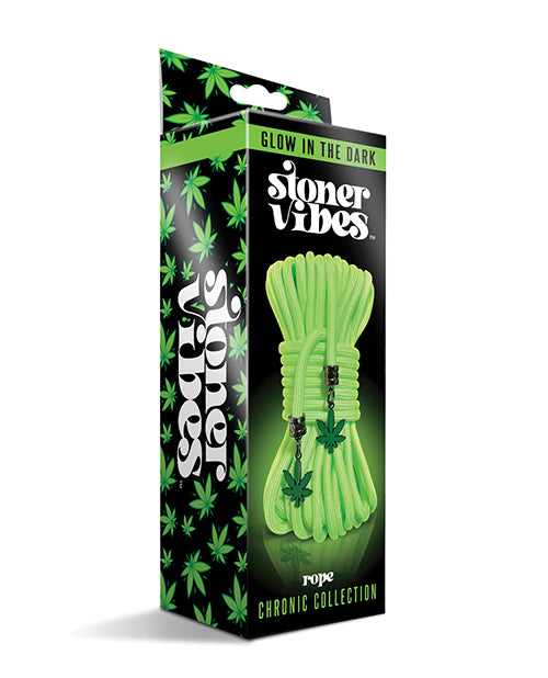 Stoner Vibes Glow-in-the-Dark Green Rope: Illuminate Your Bondage Game 🌿 - featured product image.