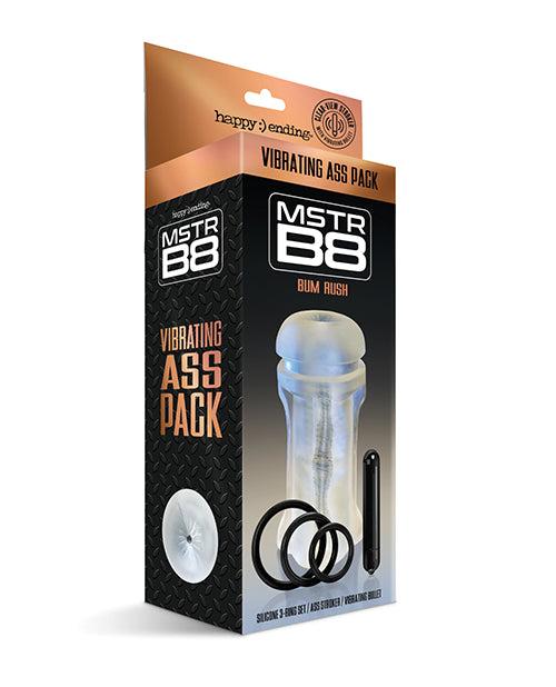 MSTR B8 Bum Rush Vibrating Ass Pack - Kit of 5 Clear - featured product image.