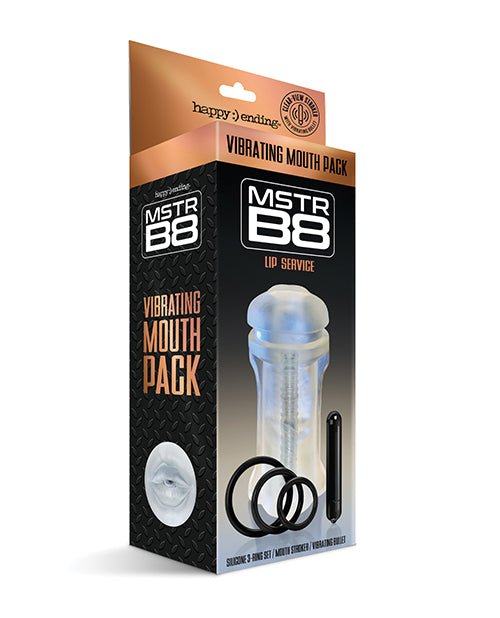 MSTR B8 Lip Service Vibrating Mouth Pack Kit - Set of 5 Clear - featured product image.