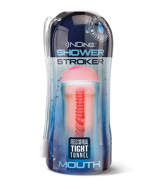 Ivory Hands-Free Shower Stroker: No-Lube Pleasure Product Image.
