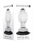 Plug de bola de cristal Género X con ventosa - Transparente