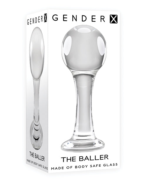Shop for the Gender X The Baller Glass Plug - Clear: Sensuous Luxury Plug at My Ruby Lips