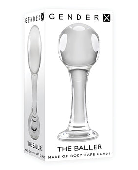 Sex X The Baller Glass Plug - Transparente: Sensual Plug de lujo - Featured Product Image