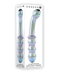 Celestial Green Galaxy Wand Glass Massager by Gender X Lustrous