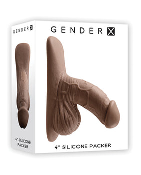 Gender X 4" Realistic Silicone Packer - Dark - Featured Product Image