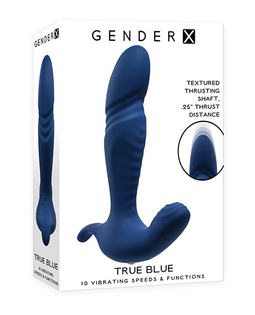 Gender X True Blue - Vibrador de empuje - featured product image.