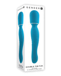 Gender X Double The Fun Teal Dual-Ended Vibrating Wand