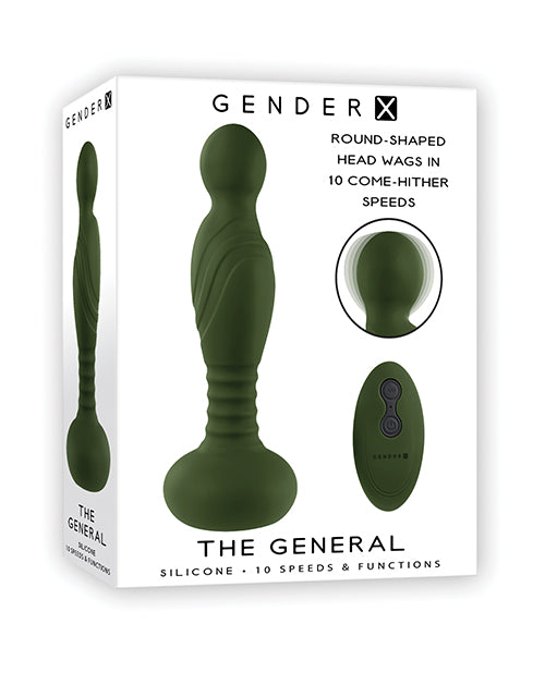 Gender X The General - Green: Dual-Motor Vibrations & Textured Stimulation Product Image.