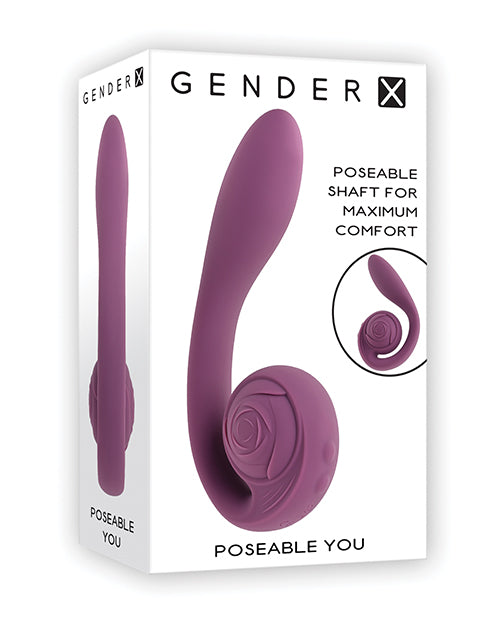 Gender X Poseable You Dual Motor Vibrating Toy in Purple - featured product image.