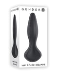 Gender X Hip To Be Square - Juguete de placer de silicona negro con 10 velocidades y eje texturizado