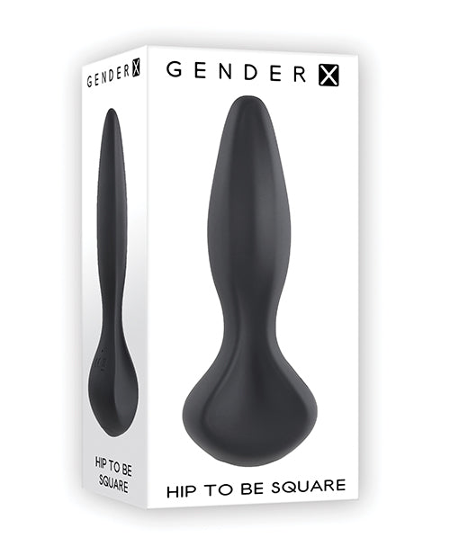 Gender X Hip To Be Square - 黑色矽膠情趣玩具，10 種速度與紋理軸 Product Image.