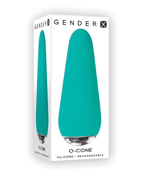 Gender X O-Cone: Teal Vibrating Bullet Product Image.